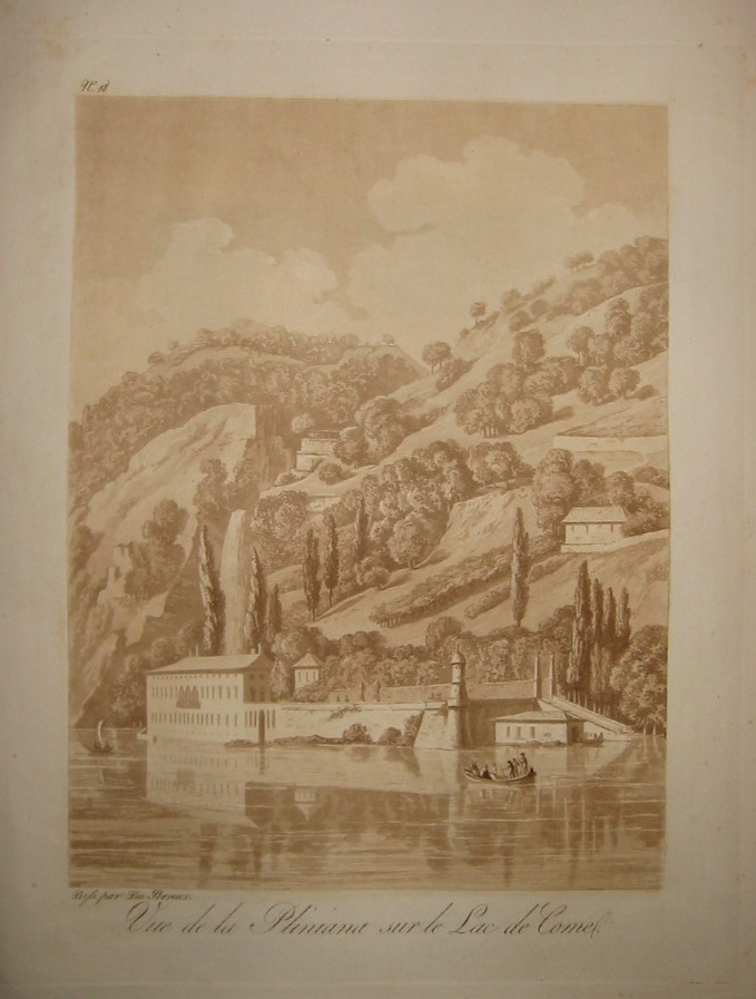 Du Perreux Alexandre (1764-1843) Vue de la Pliniana sur le Lac de Come 1820 Parigi (Firmin Didot) 